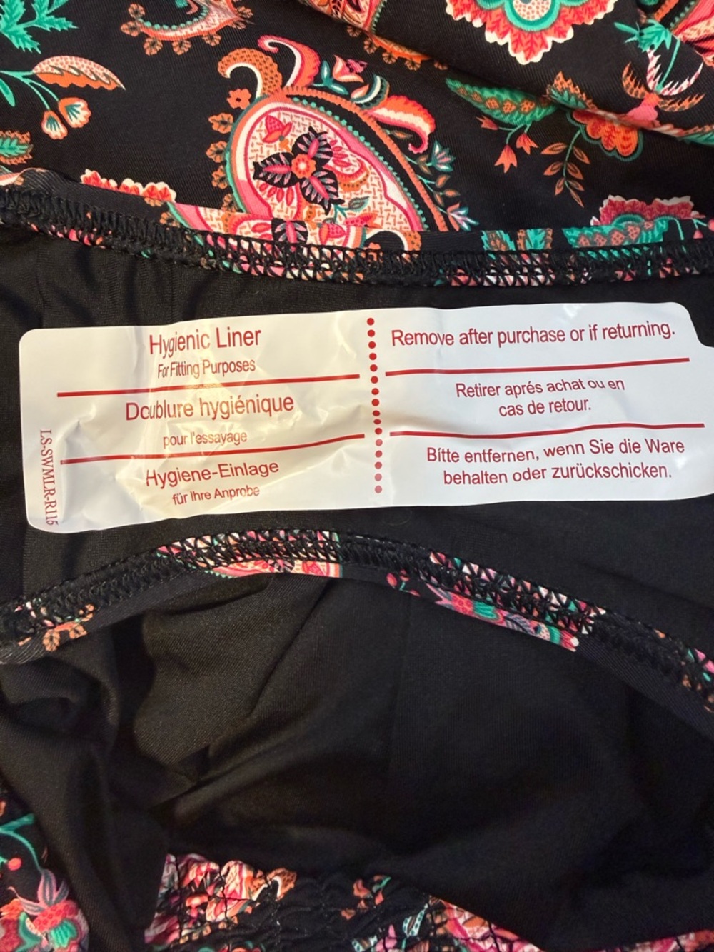Lands End One Piece Swimsuit 3X 24W 26W Tummy Control Paisley Ruched Plus Size - Picture 7 of 8